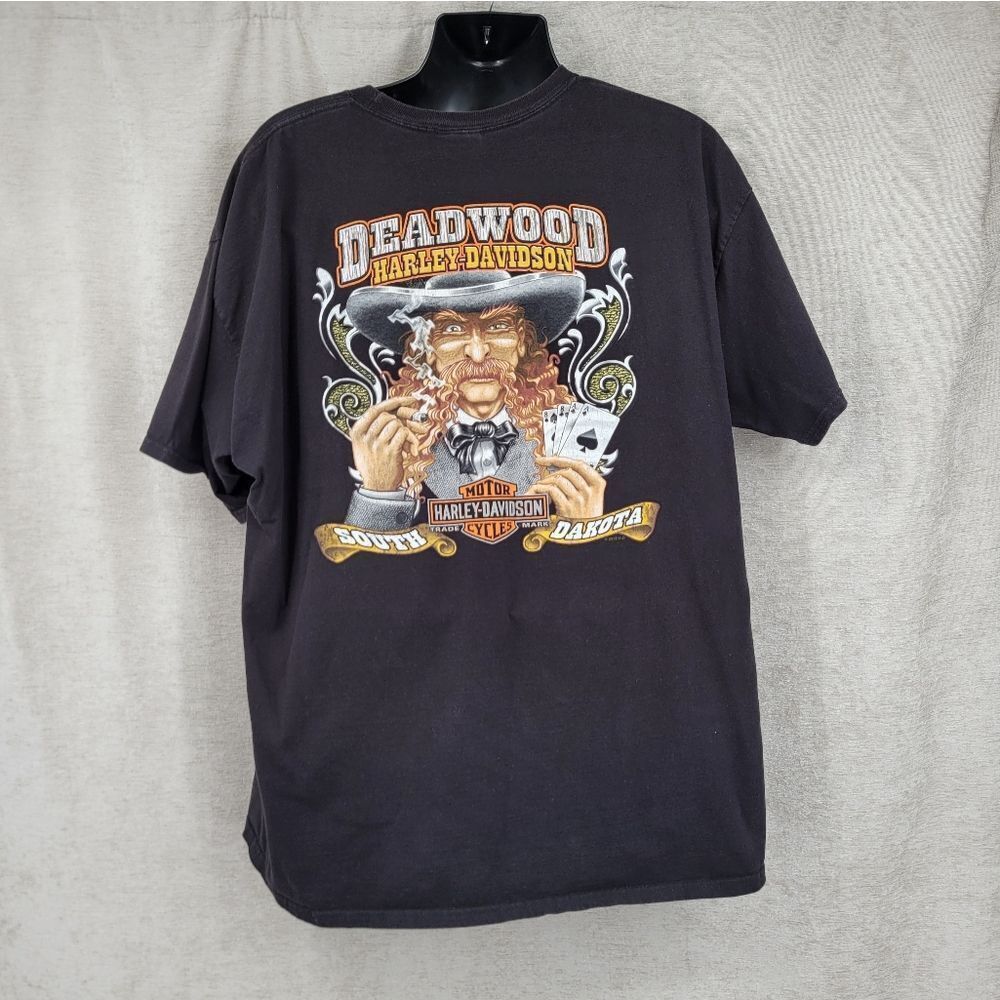 Harley-Davidson Black Graphic T-Shirt for Men Deadwood South Dakota Sturgis 2013